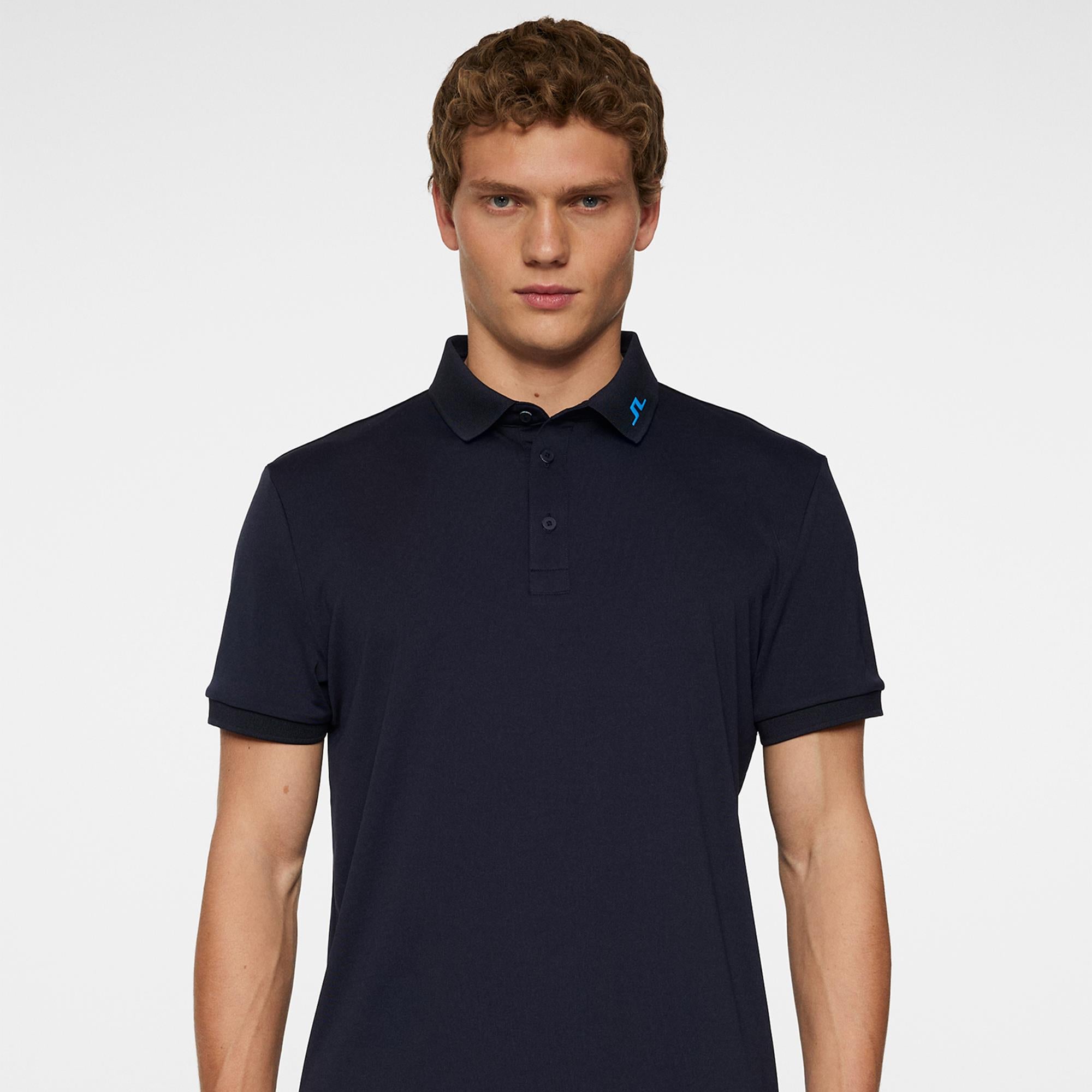 J Lindeberg KV Mens Golf Polo Shirt Sonic Blue